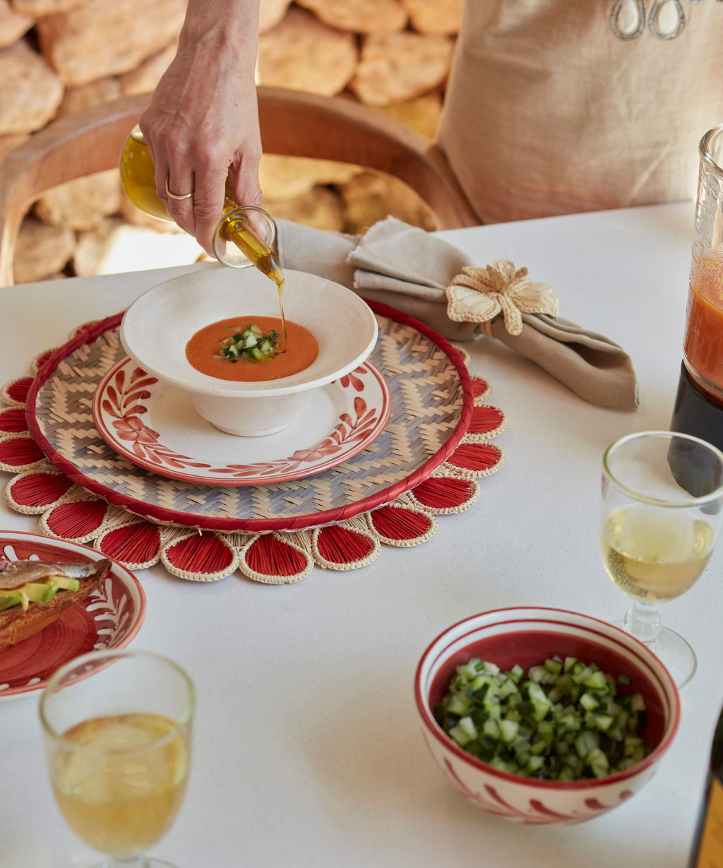 Lupita Placemat | Handwoven Iraca Palm, Terracotta