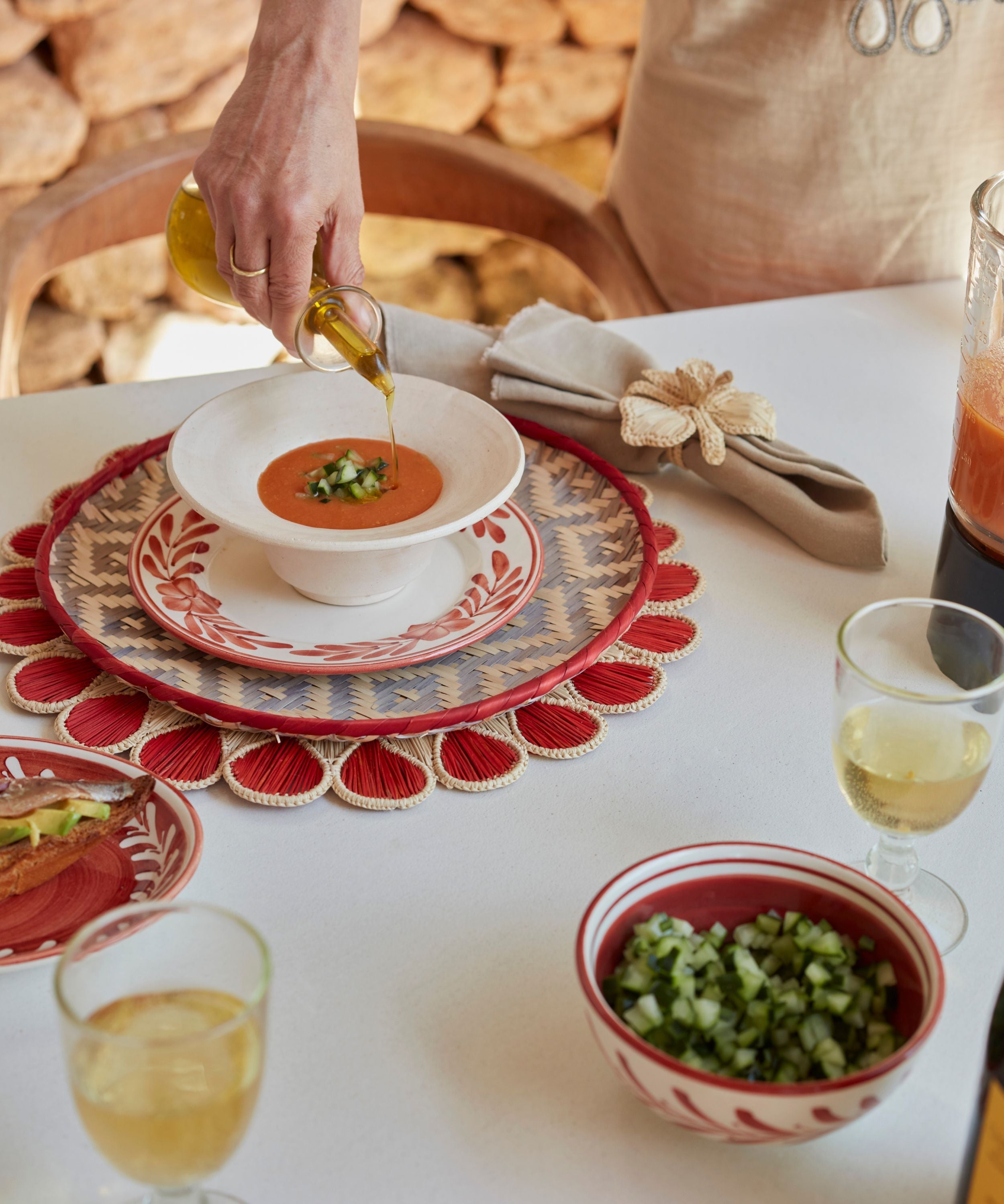 Lupita Placemat | Handwoven Iraca Palm, Terracotta