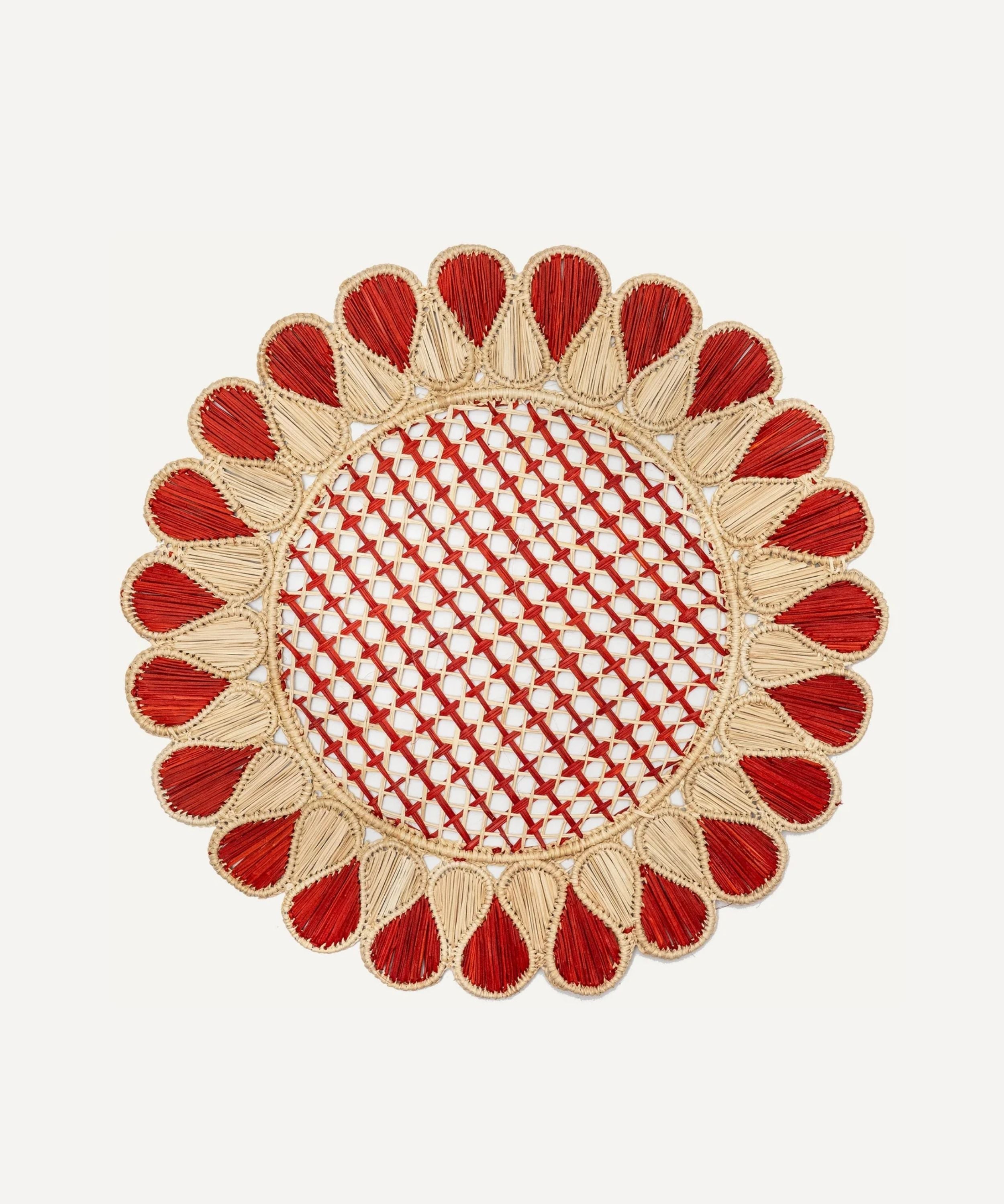 Lupita Placemat | Handwoven Iraca Palm, Terracotta