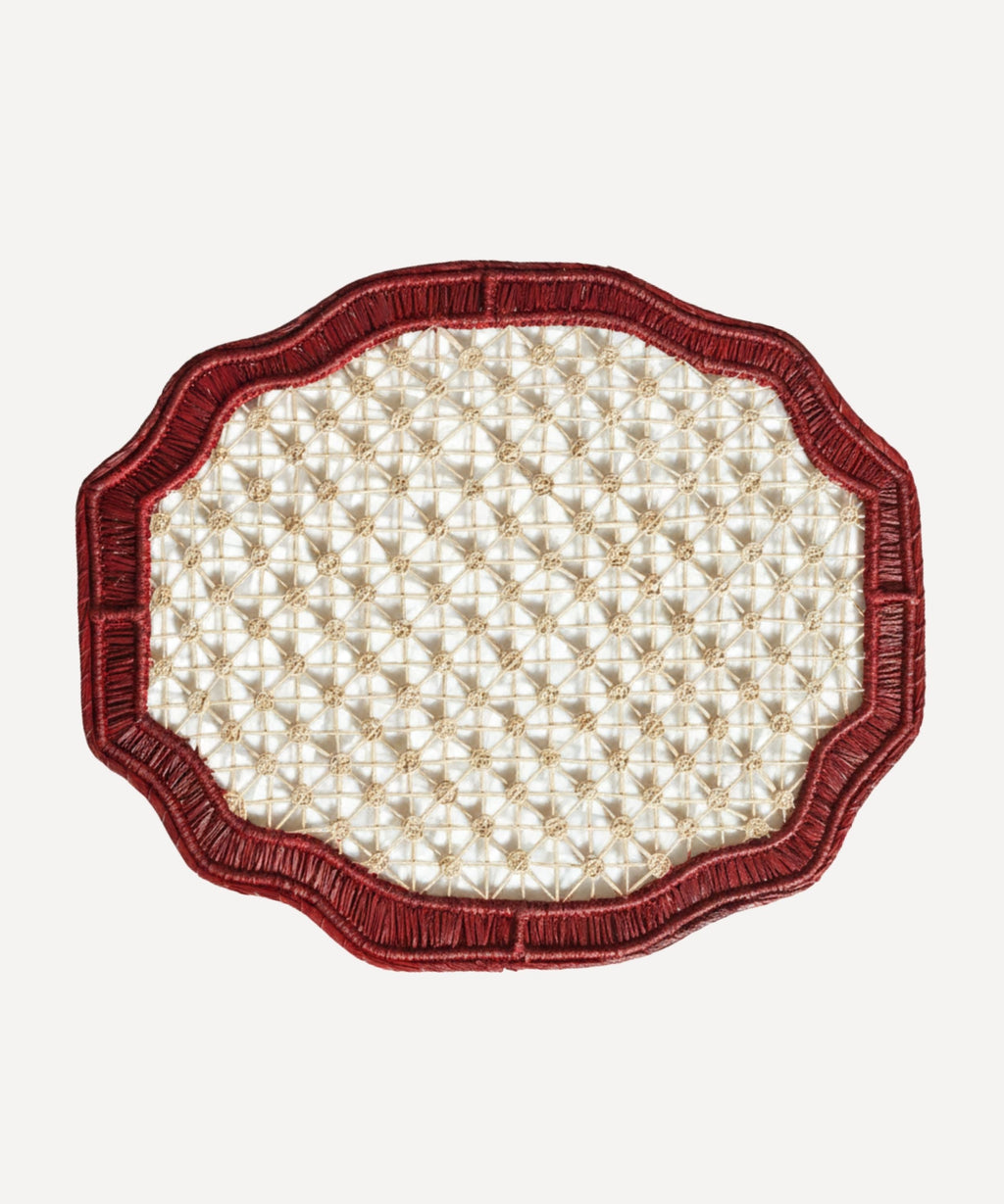 Deco Placemat | Handwoven Iraca Palm, Marsala
