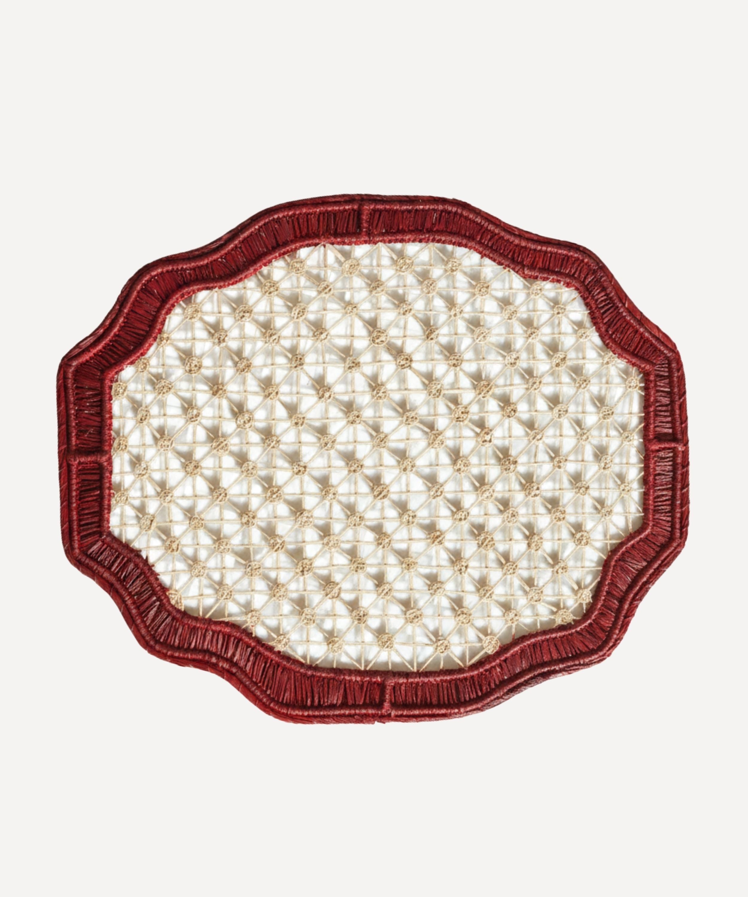 Deco Placemat | Handwoven Iraca Palm, Marsala