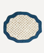 Deco Placemat | Handwoven Iraca Palm, Deep Blue
