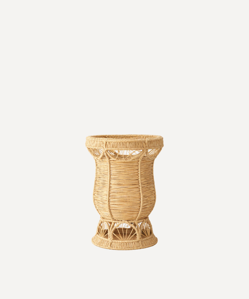 Deco Vase | Handwoven Iraca Palm, Natural