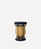 Deco Vase | Handwoven Iraca Palm, Deep Blue