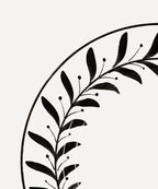 Helecho Side Plate | Hand-Painted Ceramic, Jet Black