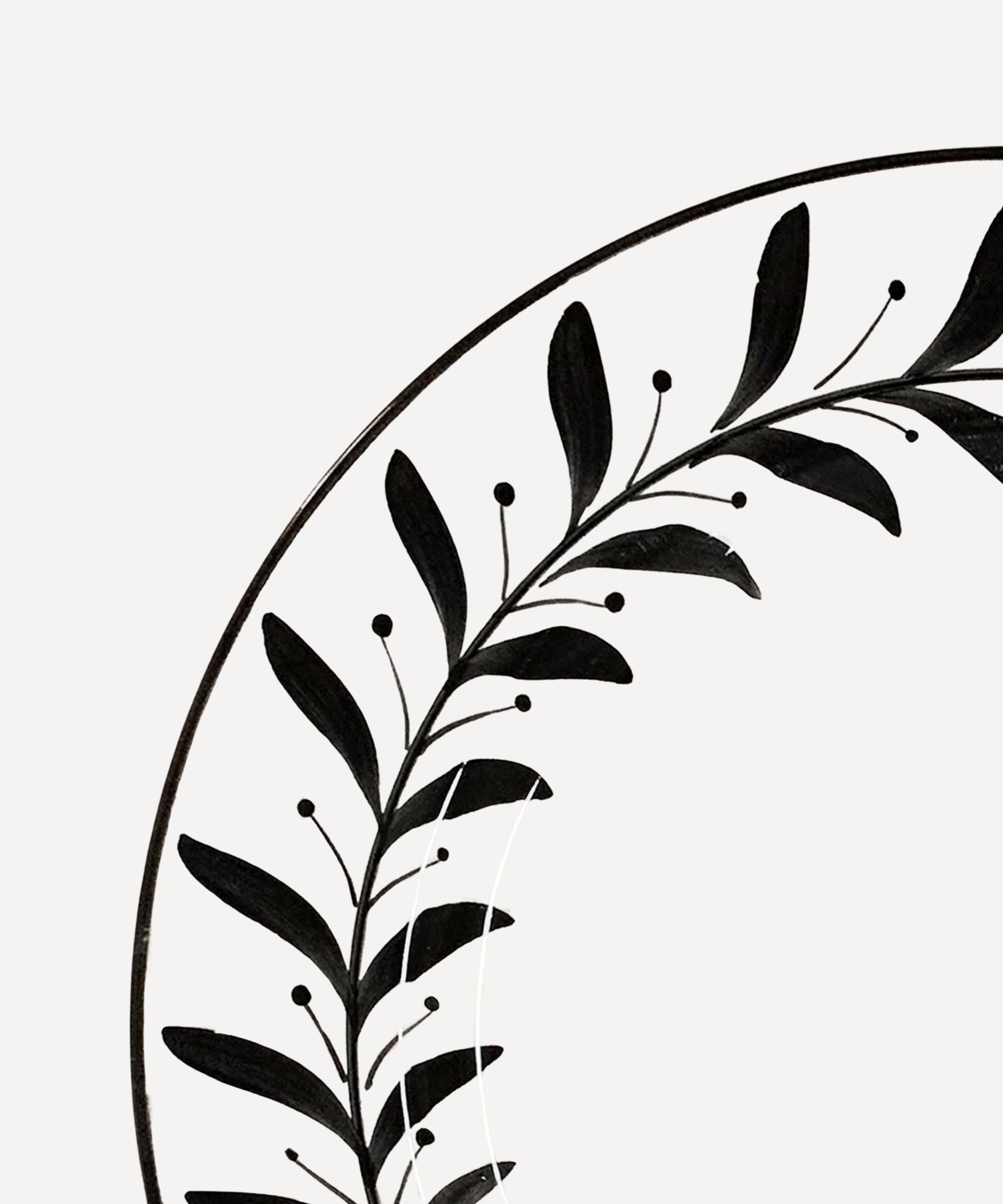 Helecho Side Plate | Hand-Painted Ceramic, Jet Black