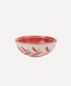 Helecho Cereal Bowl | Hand-Painted Fern Wreath Ceramic, Rust Red