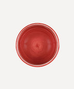 Helecho Tapas Bowl | Hand-Painted Fern Wreath Ceramic, Rust Red
