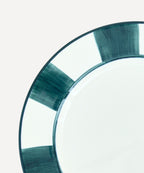 Franjas Dinner Plate | Hand-Painted Ceramic, Teal