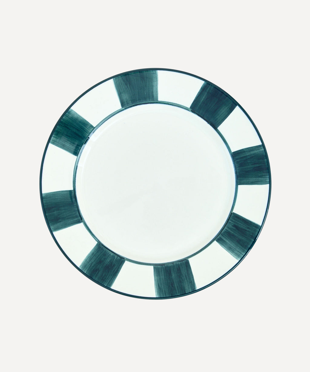 Franjas Dinner Plate | Hand-Painted Ceramic, Teal