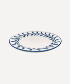 Helecho Dinner Plate | Hand-Painted Ceramic, Deep Blue