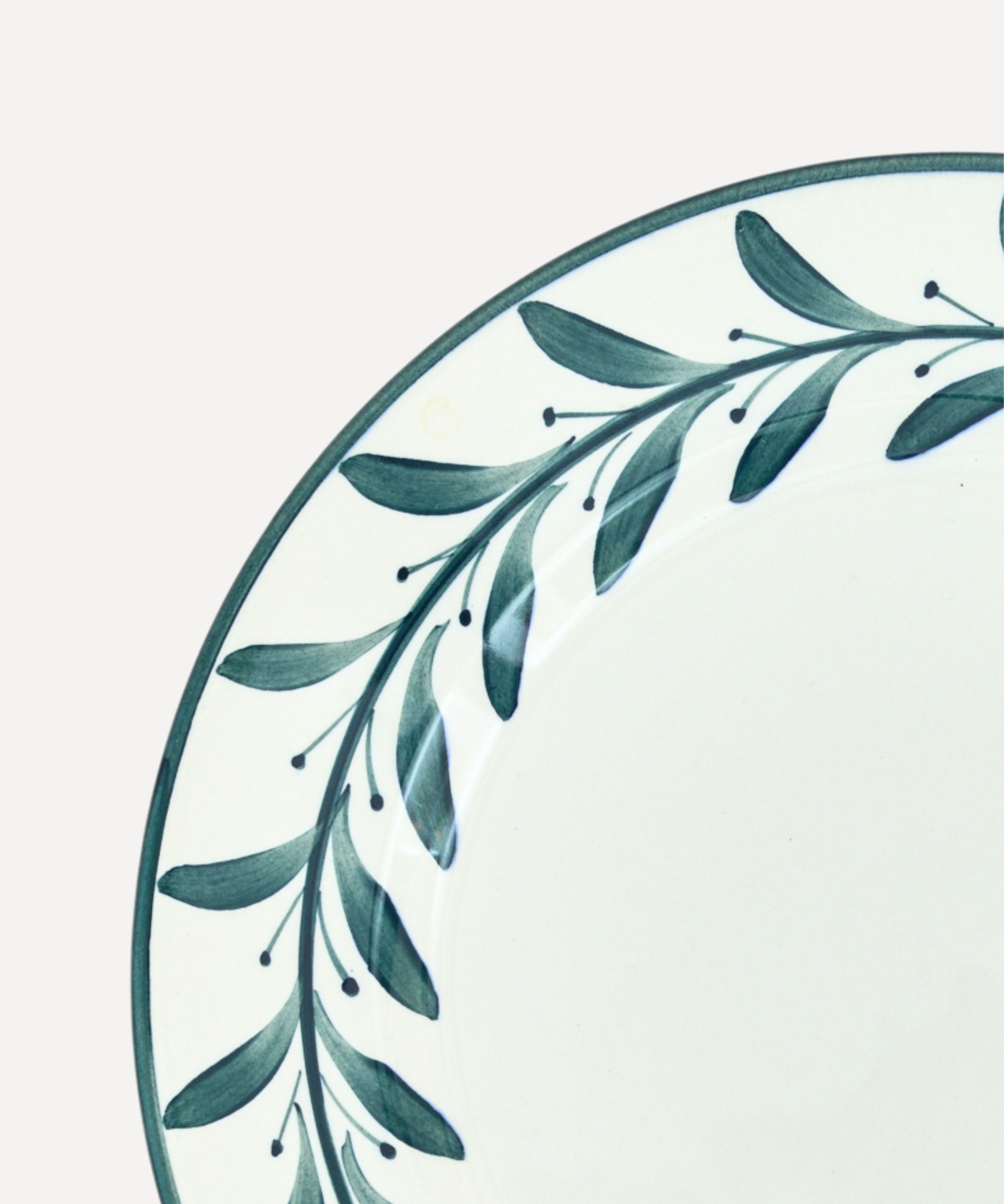 Helecho Dinner Plate | Hand-Painted Ceramic, Teal