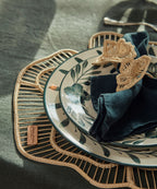 Helecho Dinner Plate | Hand-Painted Ceramic, Teal