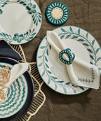 Helecho Dinner Plate | Hand-Painted Ceramic, Teal
