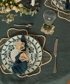 Helecho Dinner Plate | Hand-Painted Ceramic, Teal