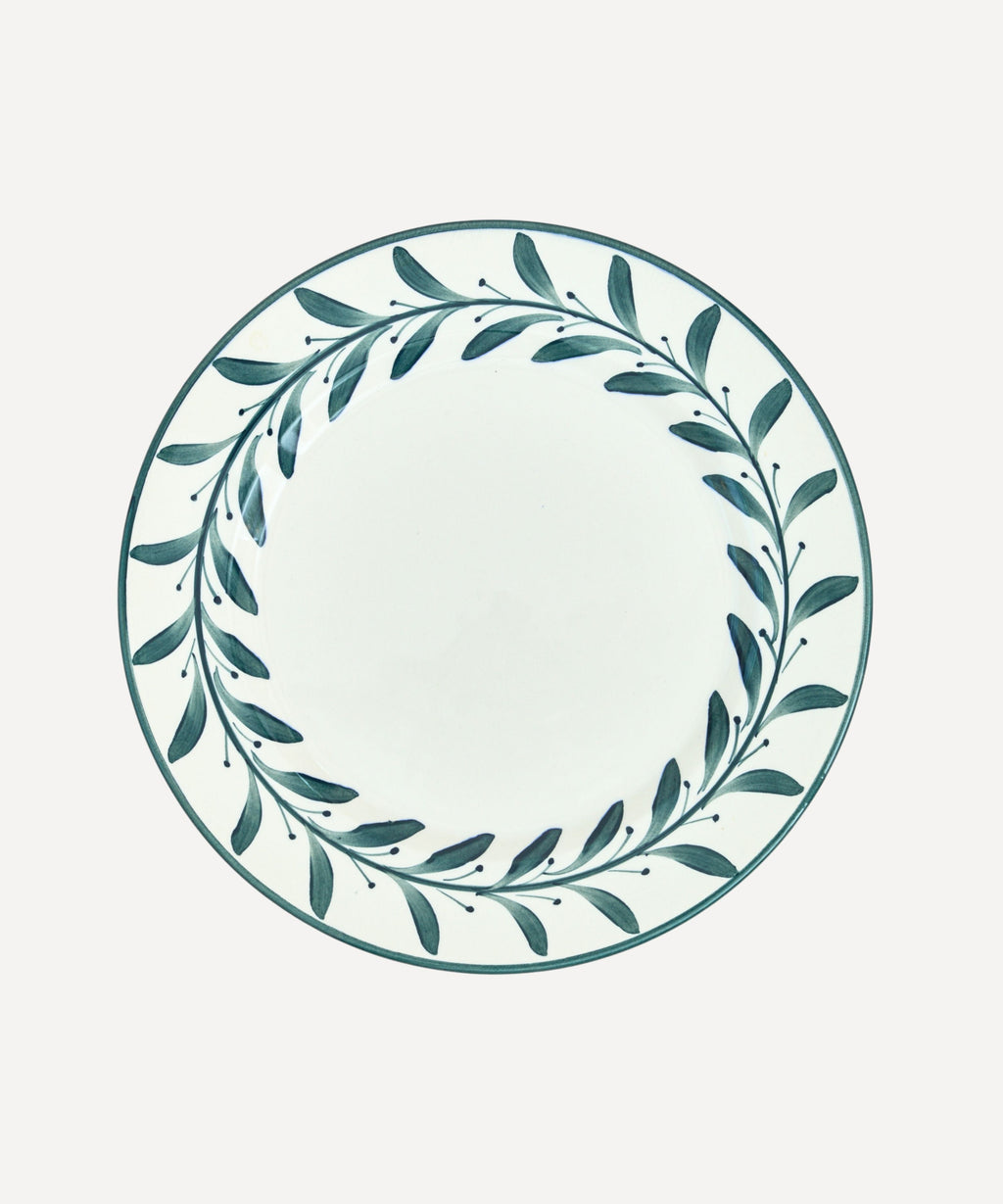 Helecho Dinner Plate | Hand-Painted Ceramic, Teal