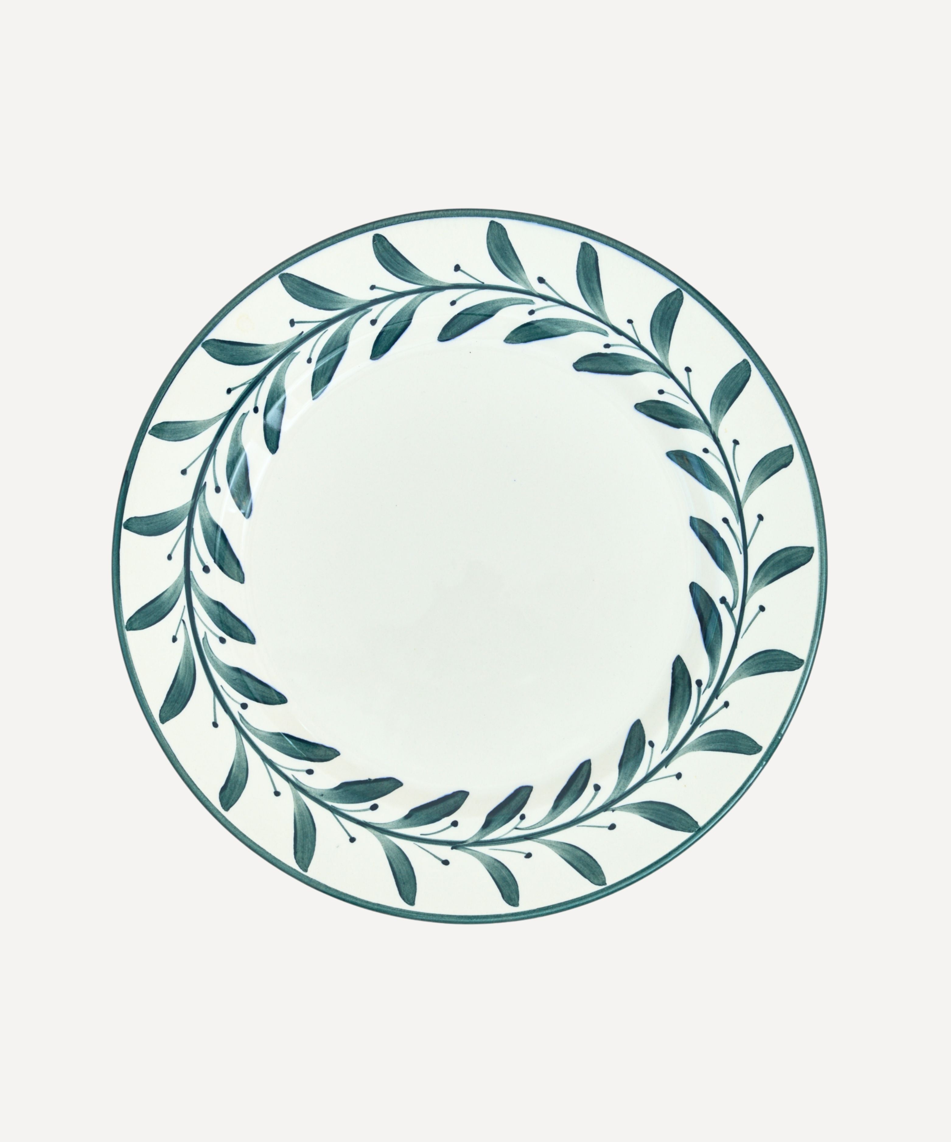 Helecho Dinner Plate | Hand-Painted Ceramic, Teal