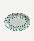Helecho Serving Platter Set of 2 | Hand-Painted Ceramic, Teal