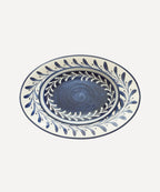 Helecho Serving Platter Set of 2 | Hand-Painted Ceramic, Deep Blue