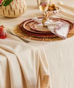 Flor Side Plate | Hand-Painted Ceramic, Rust Red