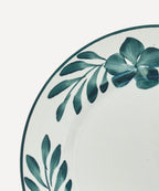 Flor Side Plate | Hand-Painted Ceramic, Teal