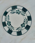 Flor Side Plate | Hand-Painted Ceramic, Teal