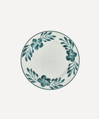 Flor Side Plate | Hand-Painted Ceramic, Teal