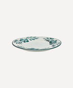 Flor Side Plate | Hand-Painted Ceramic, Teal