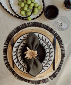Helecho Side Plate | Hand-Painted Ceramic, Jet Black