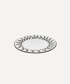 Helecho Side Plate | Hand-Painted Ceramic, Jet Black