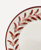 Helecho Side Plate | Hand-Painted Ceramic, Rust Red