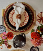 Helecho Side Plate | Hand-Painted Ceramic, Rust Red