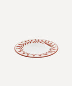 Helecho Side Plate | Hand-Painted Ceramic, Rust Red