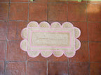 SCALLOPED JUTE FLOOR MAT