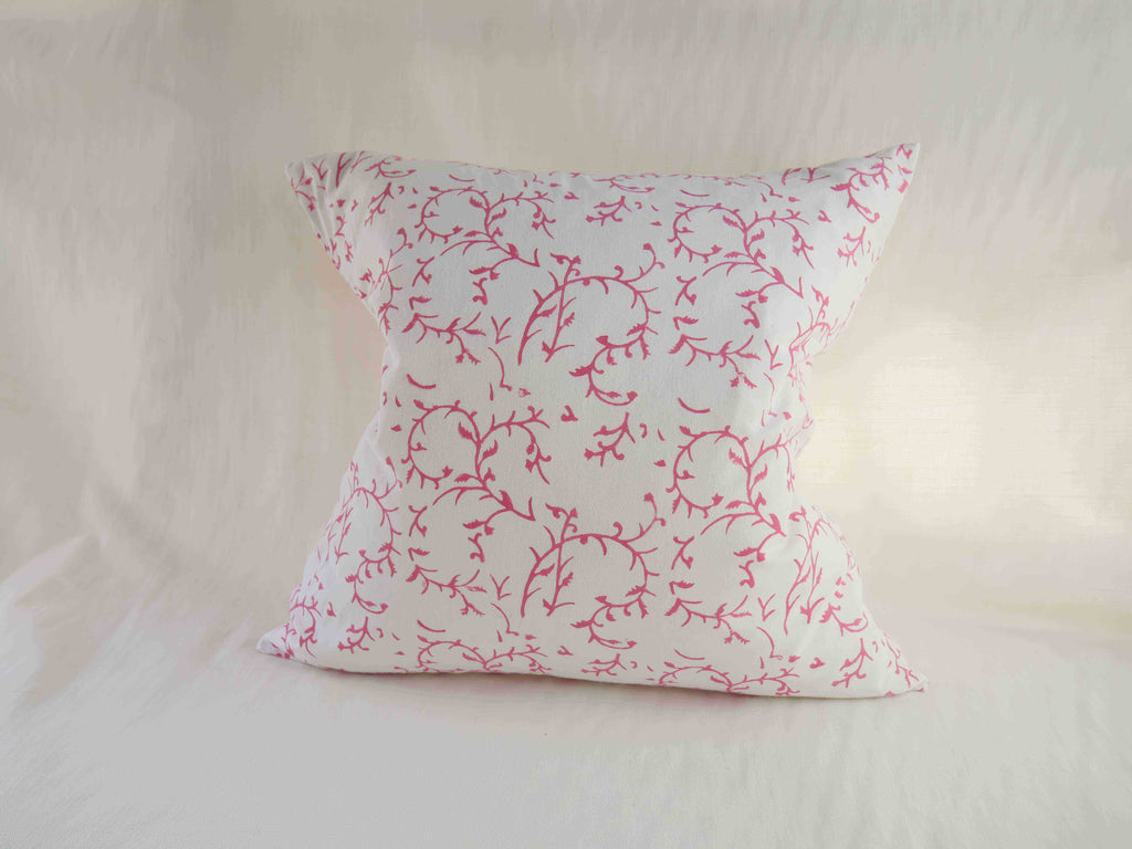 FLORAL block printed cushion