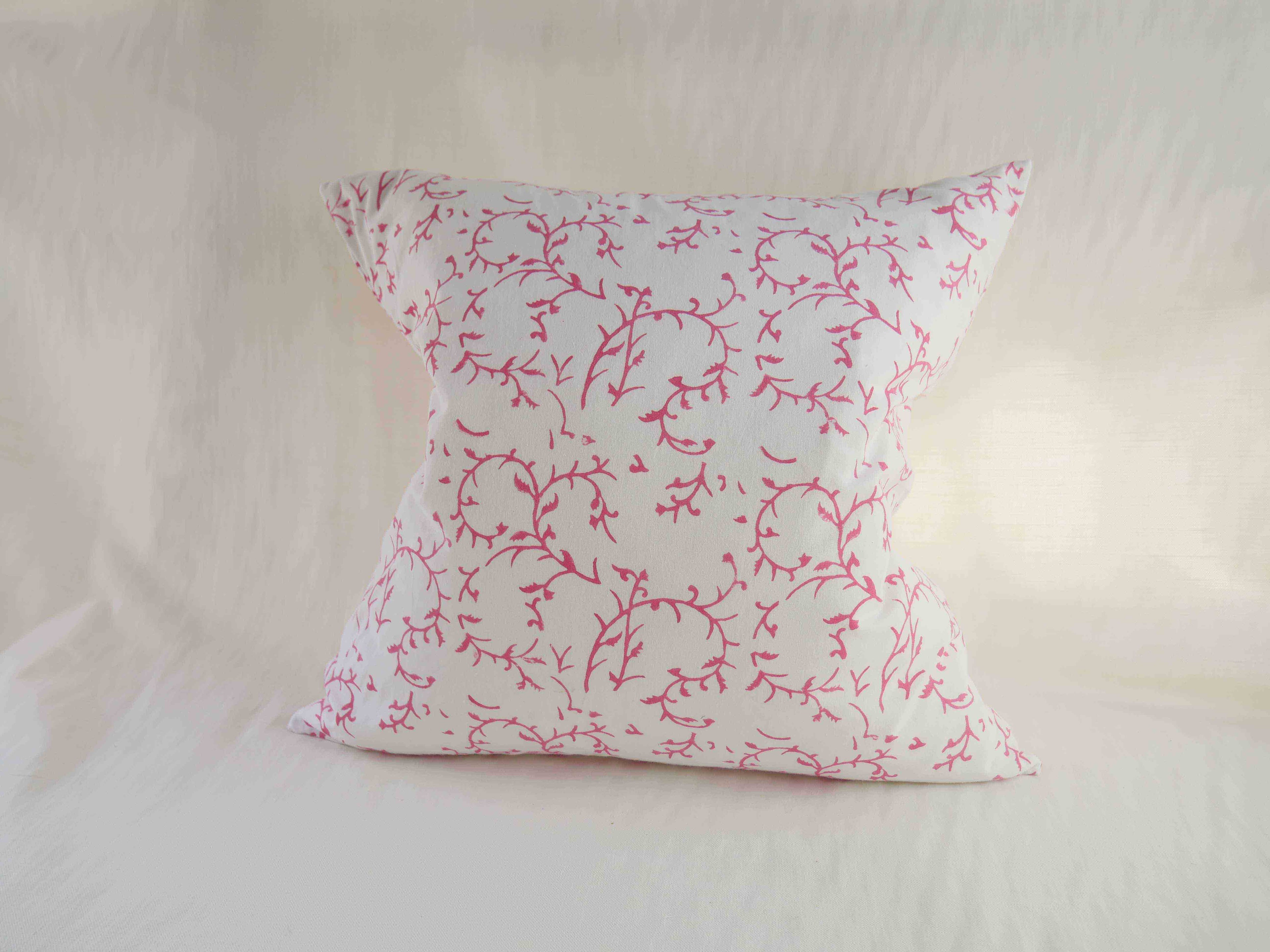 FLORAL block printed cushion