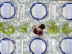 IN BLOOM hand block printed tablecloth