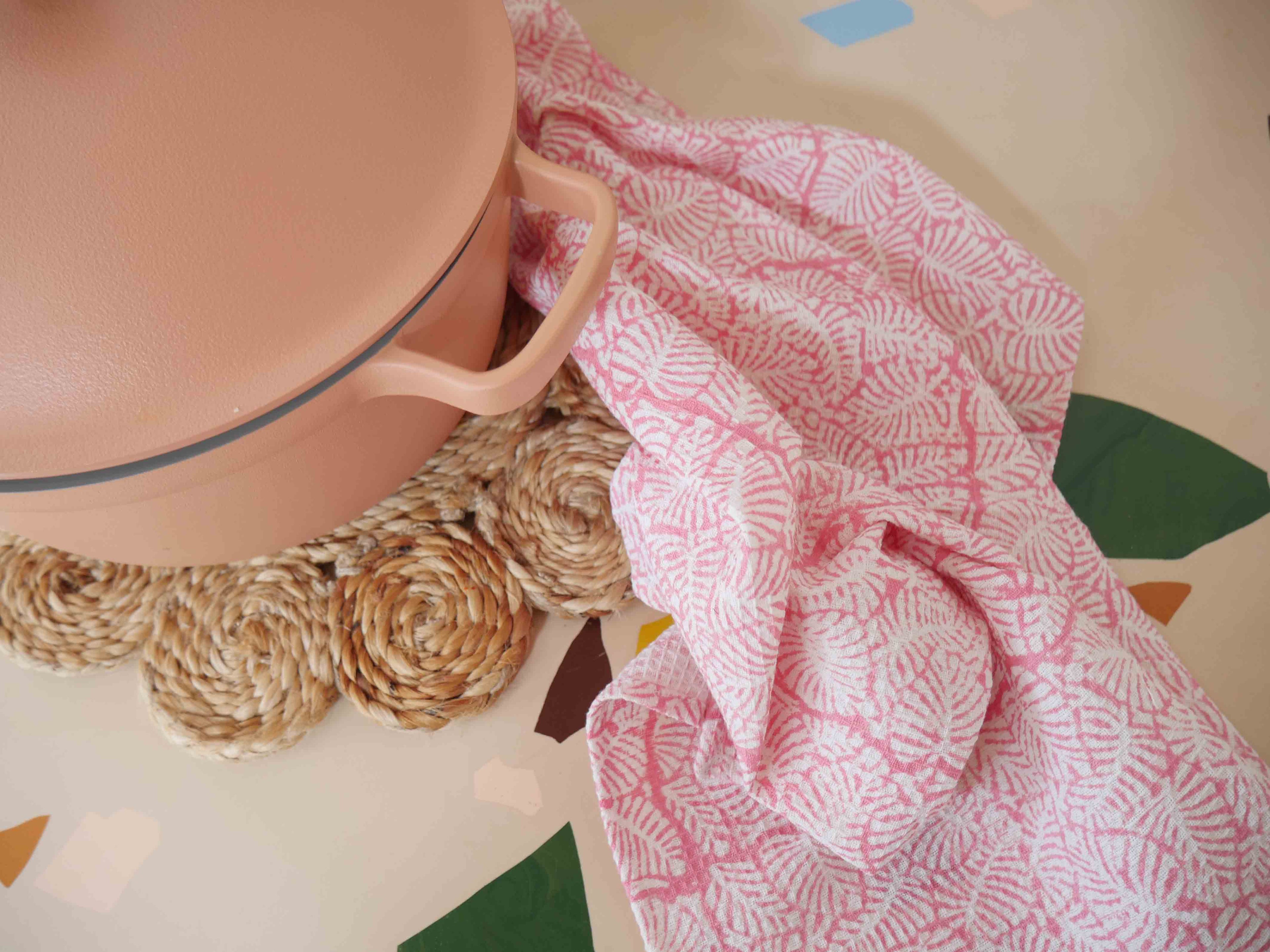 Leaf Design Tea Towel