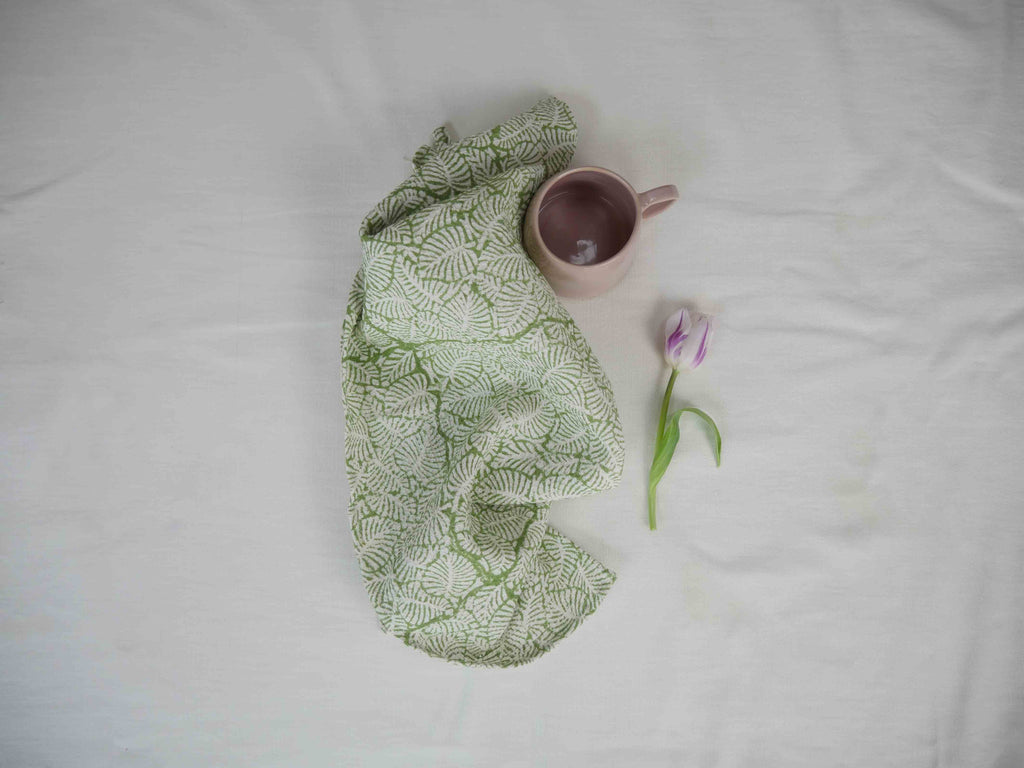 Leaf Design Tea Towel