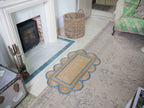 SCALLOPED JUTE FLOOR MAT