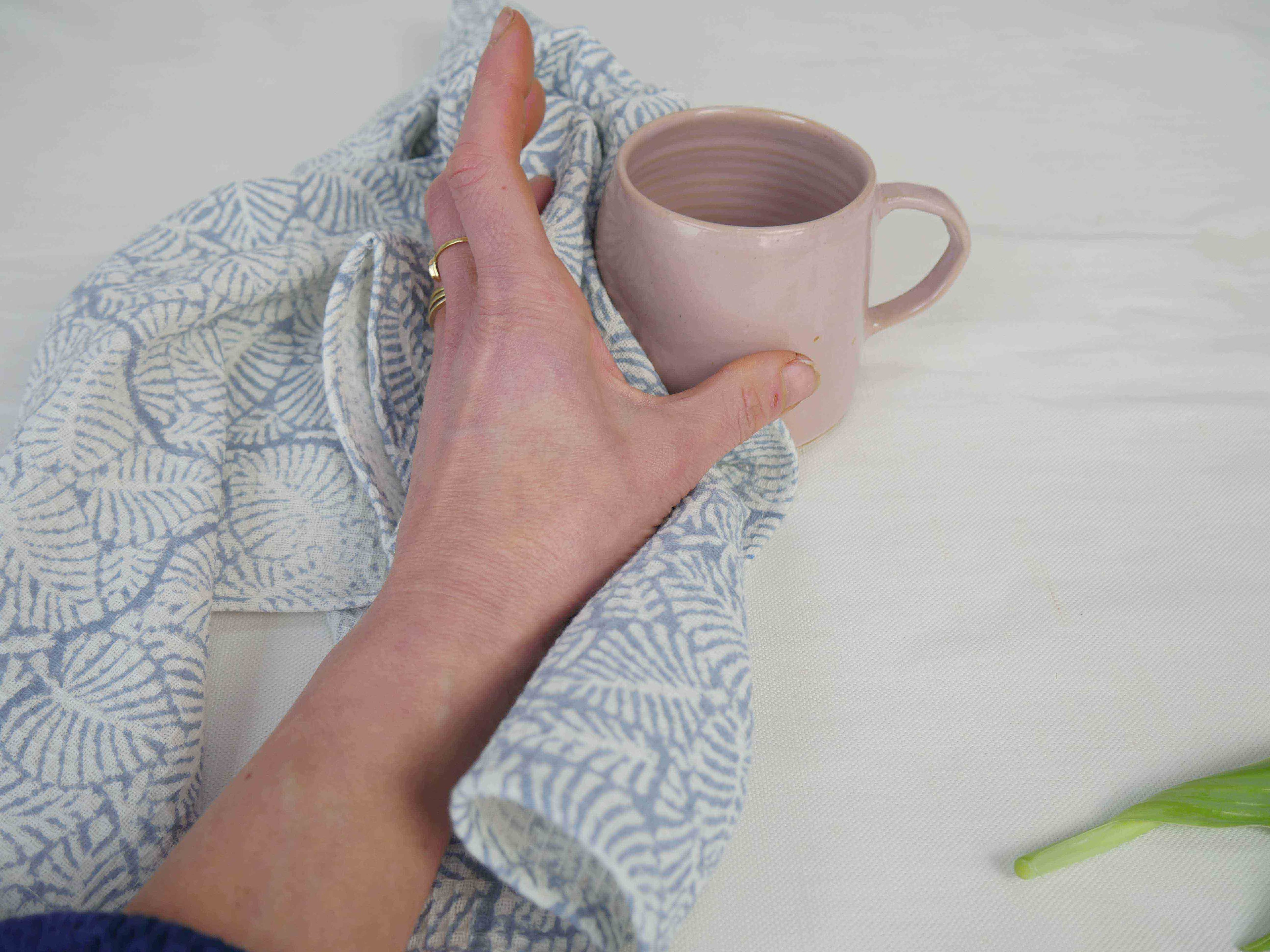 Leaf Design Tea Towel