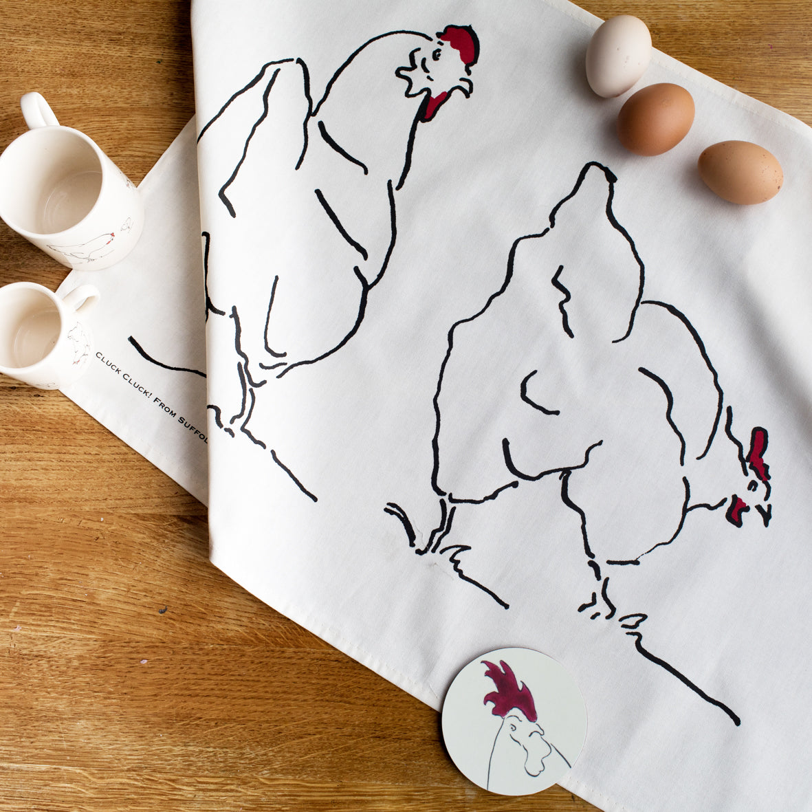 Hen Tea Towel