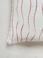 Rayure Burgundy Linen Cushion