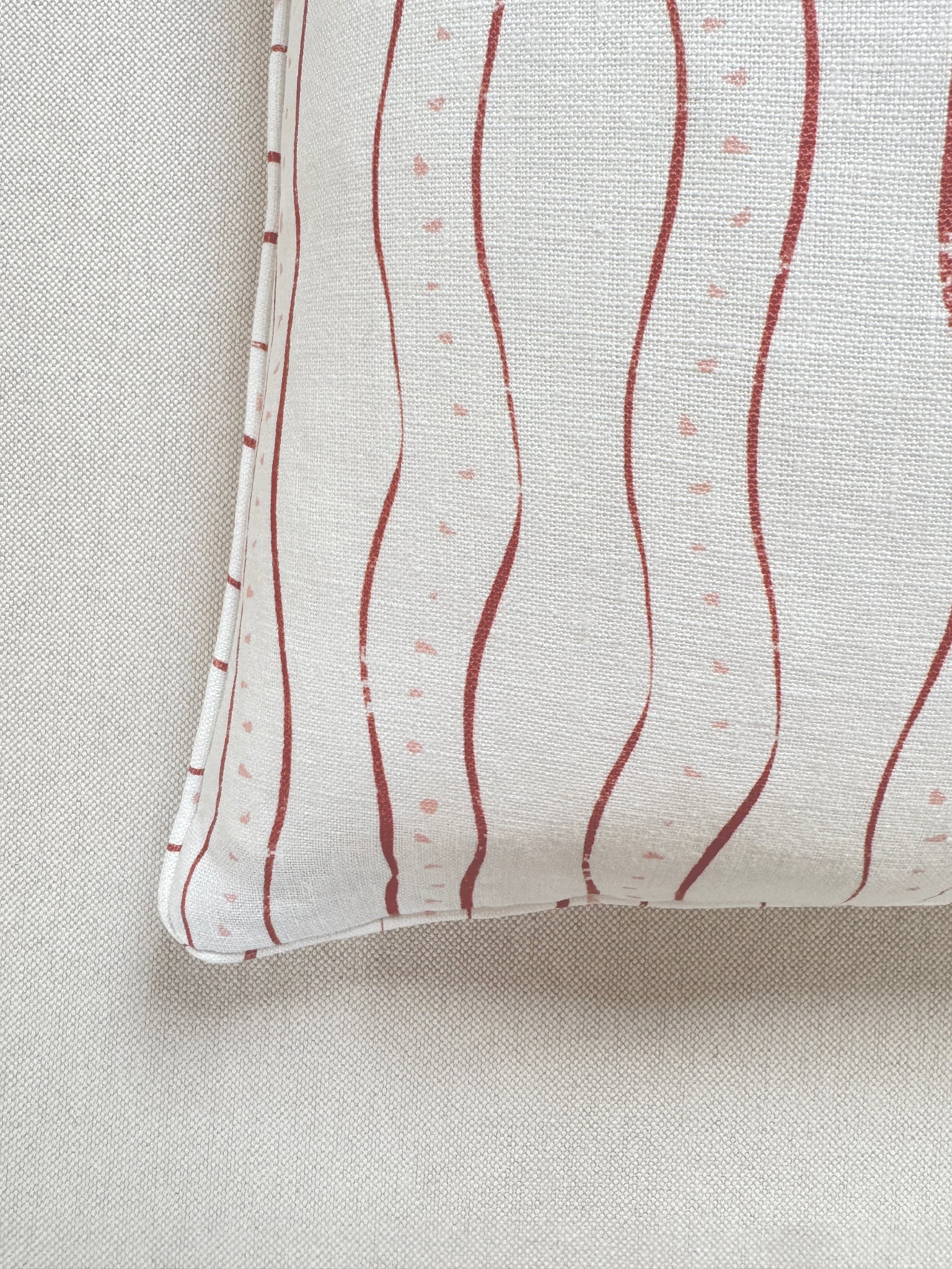 Rayure Burgundy Linen Cushion