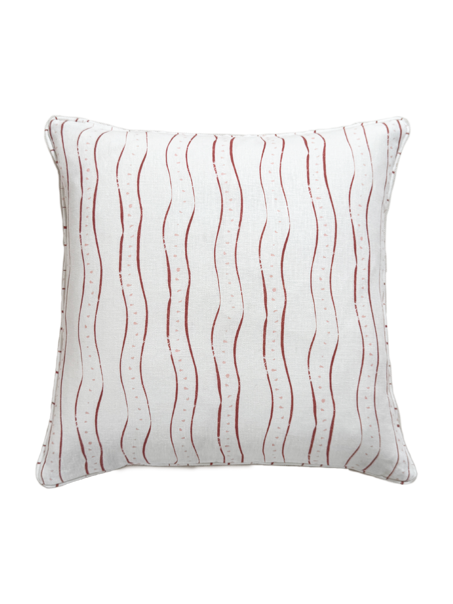 Rayure Burgundy Linen Cushion