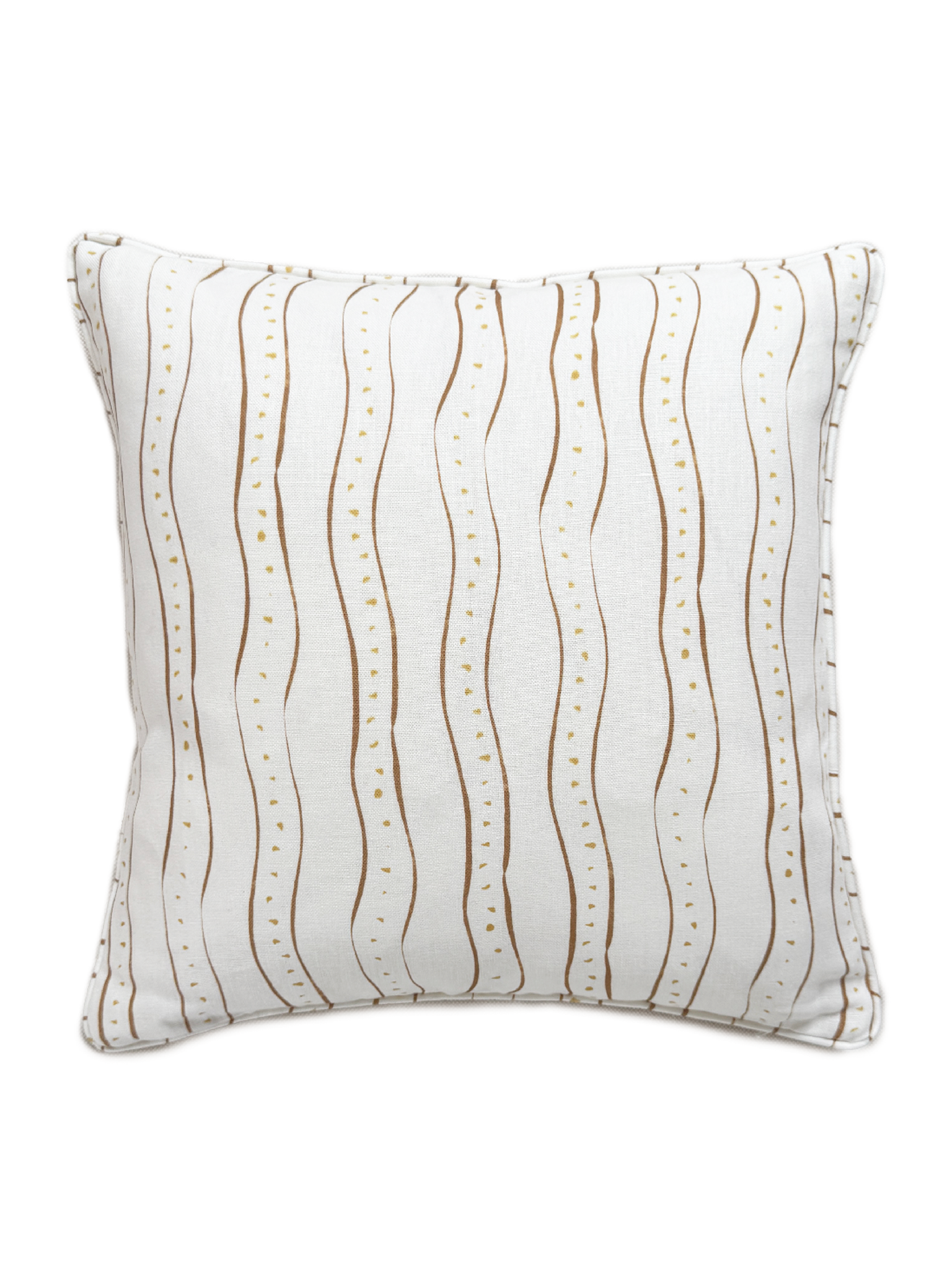 Rayure Nutmeg Linen Cushion