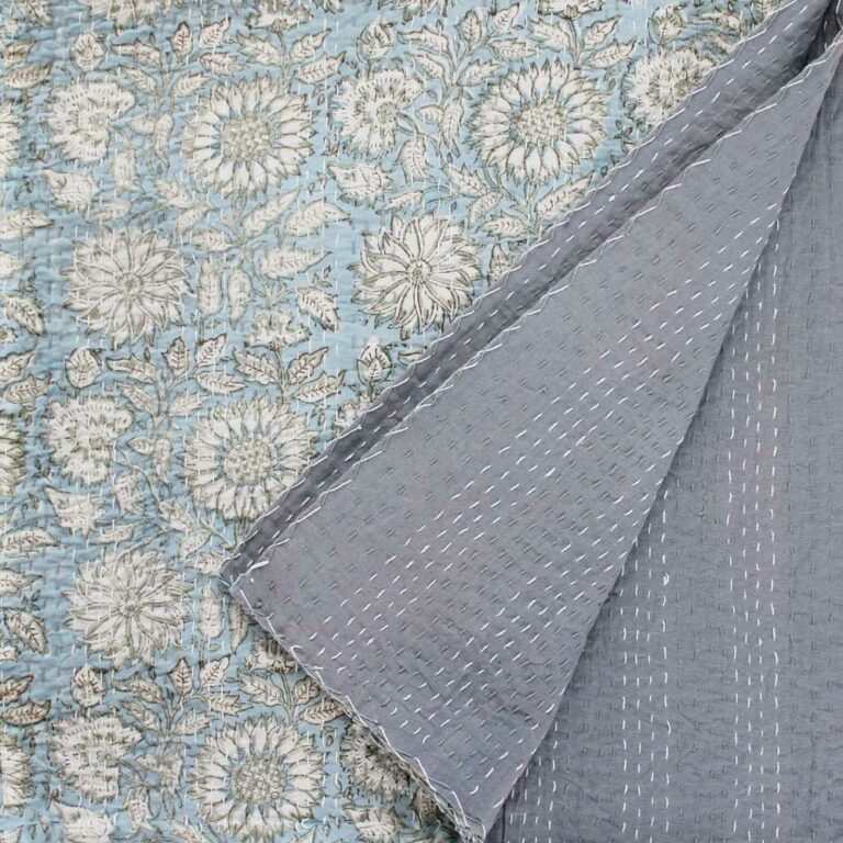 Kantha Throw Cornflour