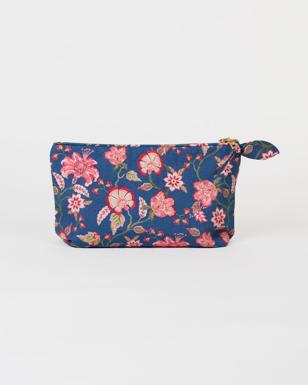 Cosmetics Bag for Travel - Navy & Pink Florals