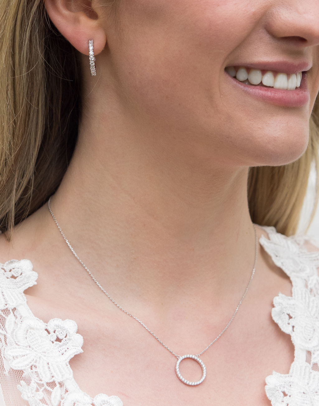 Carolyn Sparkle Hoop Earrings