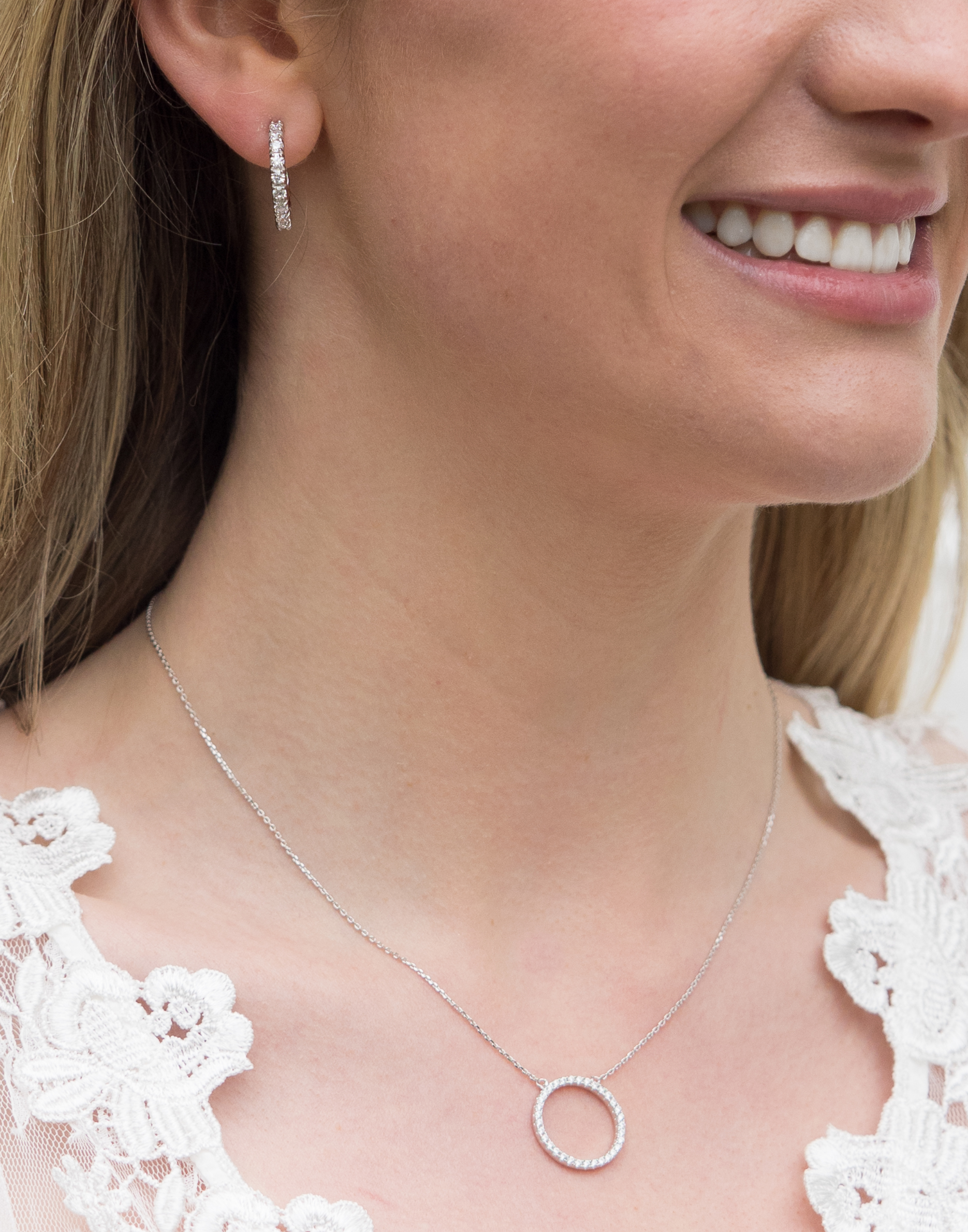 Carolyn Sparkle Hoop Earrings